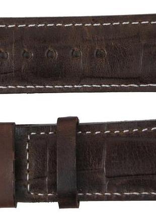 Ремешок, браслет для часов под крокодила 24 мм mykhail ikhtyar коричневый
