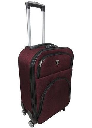 Мала тканинна валіза на колесах 42l gedox бордова