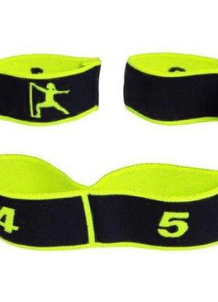 Эспандер ленточный easyfit с петлями для тренировок желтый (easy)