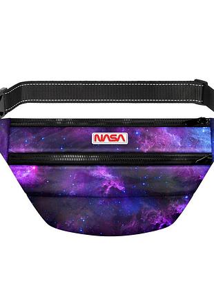 Поясна сумка-бананка waudog family, малюнок «nasa21», розмір 33*17*10 см