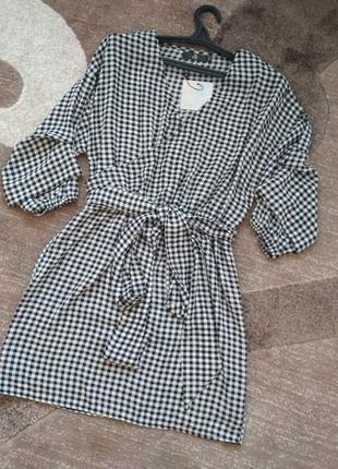 Легке плаття плаття на резинці і поясі2 фото