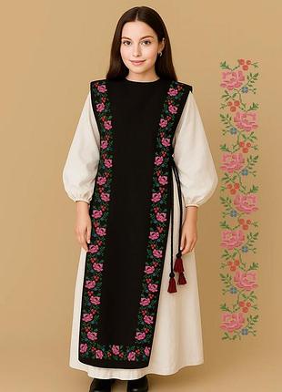 Плахта-5 плахта женская, габардин, сублимация, белый, заготовка для вышивки бисером