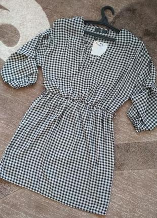 Легке плаття плаття на резинці і поясі3 фото