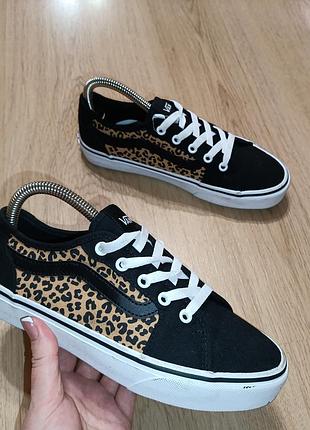 Кеды vans с леопардовым принтом