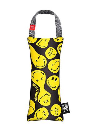 Игрушка для собак waudog fun с пустышкой, рисунок "смайлики на черном", l, ш 11 см, дл 26 см