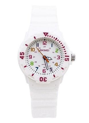 Годинник наручний дитячий skmei 1043 оriginal (white, 1043wt) | дитячий наручний годинник