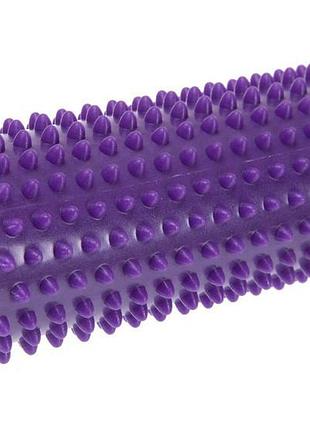 Массажный цилиндр easyfit spindle с шипами фиолетовый