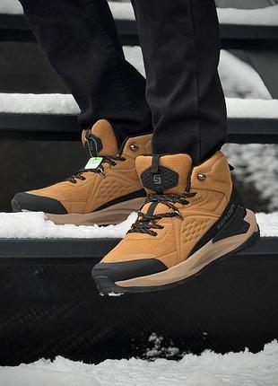 Високе зимове взуття на натуральному хутрі, кросівки чоловічий на зиму, тепле зимове взуття