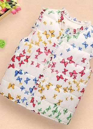 Нові білі жилети для дівчинки (зріст 100, 110, 120 см)