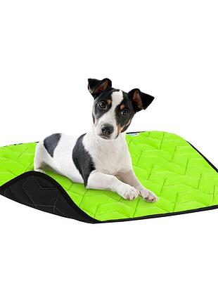 Подстилка для собак av, размер m, 80*55 см, салатово-черная
