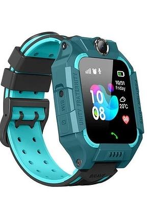 Детские умные смарт часы q19 с камерой прослушкой sim-картой (blue black)-lvr