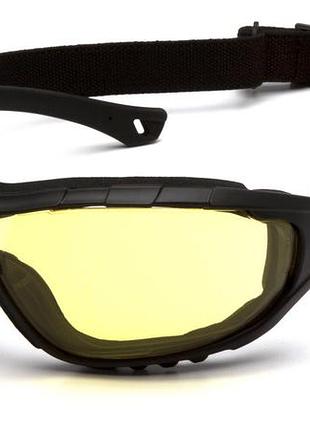 Защитные очки pyramex v3t (amber) anti-fog, жёлтые