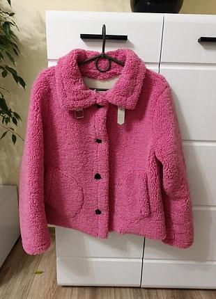 Розовая шубка тедди