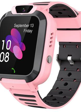 Смарт-годинник телефон дитячий smart watch q20 з відеодзвінком gps sim-карта (pink)-lvr