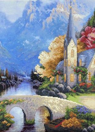 Зпп-003 горный пейзаж, набор для вышивки бисером картины