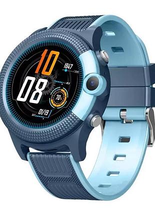 Смарт-часы детские lemfo d36 4g с камерой wi-fi gps sim-карта геозабором original силиконовый ремешок (blu-lvr