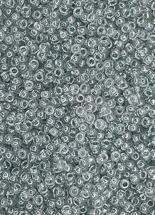 48055 чешский бисер preciosa 10 грамм прозрачный глянцевый серо-зеленый