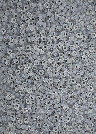38342 матовий чеський бісер preciosa 10 грам матовий профарбований світло-сірий
