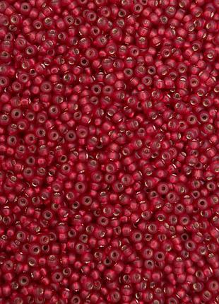 97090 матовий чеський бісер preciosa 10 грам матовий вогник червоний темний