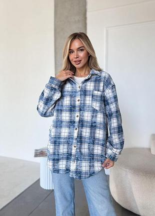 Сорочка на хутрі з камінчиками