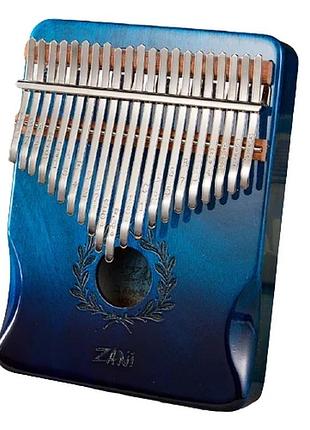 Калимба zani музыкальный инструмент на 21 язычок (премиум качество) - синий