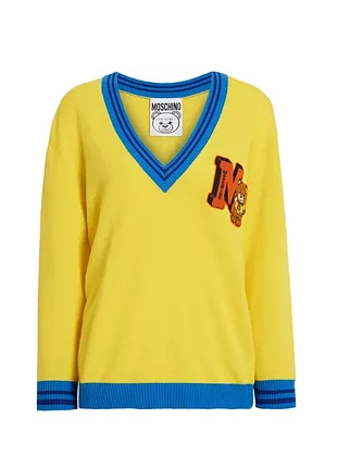 Стильный кашемировый джемпер оверсайз moschino couture