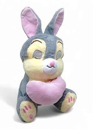 Мягкая игрушка "зайка с сердечком", 40 см, серый [tsi265818-тsі]