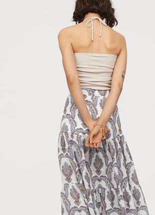 Длинная ярусная юбка на пуговицах, h&amp;m, хл, 😍