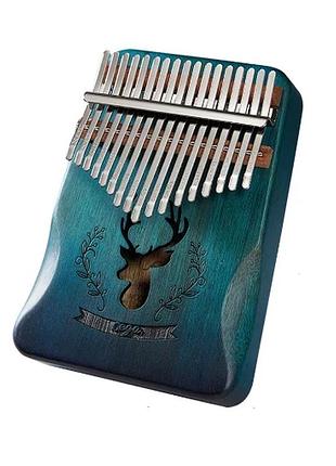 Калимба музыкальный инструмент на 17 язычков (премиум качество) - смарагдовый