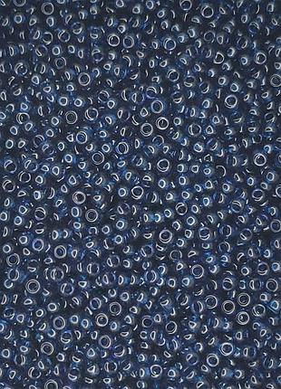 60100 чешский бисер preciosa 10 грамм прозрачный синий темный