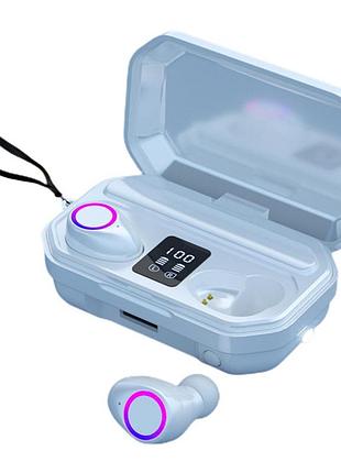 Навушники безпровідні tws m12 з боксом для зарядки | bluetooth гарнітура white