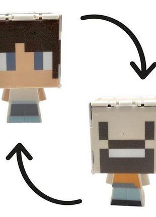 Герой-трансформер "майнкрафт/minecraft" (коричневий) на планшеті [tsi280761-тsі]