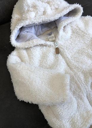 Молочная детская кофточка тедди от carter's 18мисс идеальна и тепла