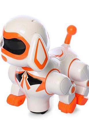 Інтерактивна іграшка собачка bambi зі звуком та світлом помаранчевий