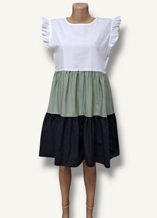 Хлопковое женское свободное платье