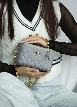 Стильная кожаная женская сумка ✨ серого цвета 🩶есть видео!