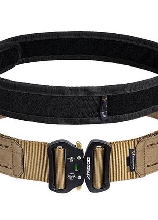 Армейский ремень idogear с системой molle и внутренним ремнем койот l тактический пояс для активного отд ve-33
