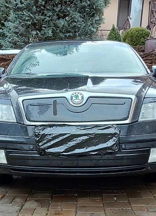 Зимняя накладка на решетку (нижняя) глянцевая для skoda octavia ii a5 2006-2010 гг