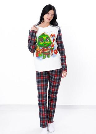 Пижама женская теплая baby новогодняя, рождественская зимняя