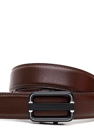 Ремень мужской кожаный автомат 120х3,5 jz sb-jzv1gkx23-brown
