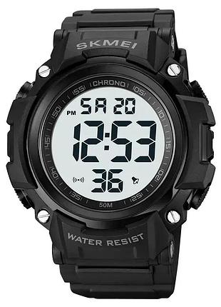 Мужские спортивные часы skmei 1886 черные с белым кварцевые наручные часы для активного отдыха и спорта ve-33