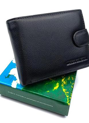 Мужское портмоне из кожи с визитницей marco coverna mc-2057-1 (jz6711) черный