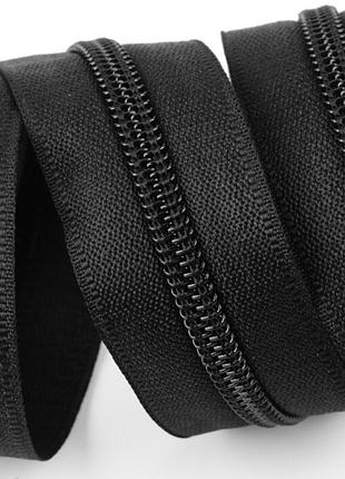 Рулонна блискавка zipper студія комфорта спіральна no 8 чорний (1м)