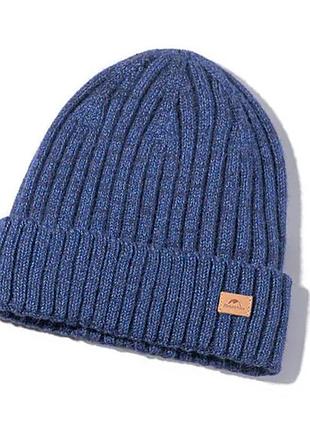 Шапка з підворотом naturehike (nh21fs552) синя