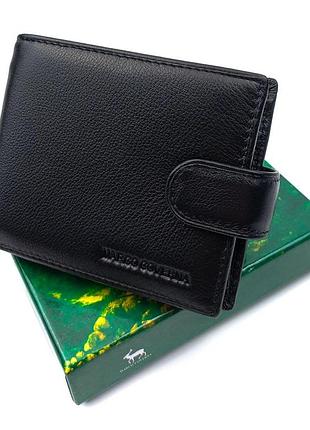 Мужской кожаный кошелек marco coverna mc-2003-1 (jz6709) черный