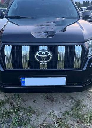 Хром накладки на решетку 2017-2025 для toyota land cruiser prado 150
