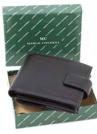 Кошелек из кожи для мужчин 11,5х9,5 marco coverna h-122 (18562) черный