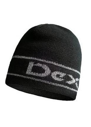 Шапка водонепроникна dexshell beanie reflective logo чорна з лого l/xl 58-60 см