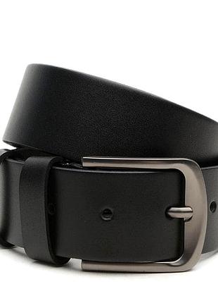 Ремінь чоловічий шкіряний 125х4,5 jz sb-jzv1125gx22-black