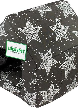 Будиночок для собак і кішок lucky pet джессі no2 34x39x38 см сірий (4820224210896)